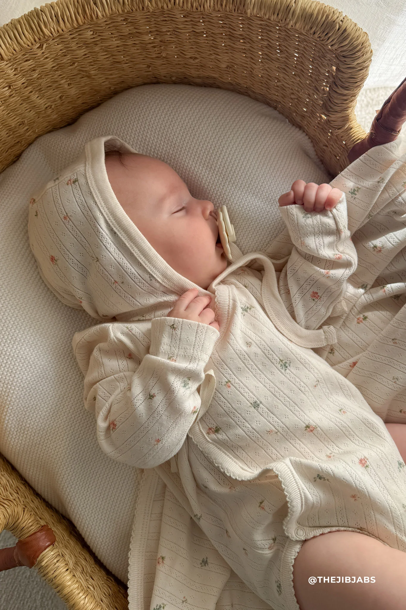 Organic Cotton Pointelle Bonnet - Sweet Magnolia Simple - Image 3